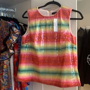 J.Crew Sequined Sleeveless Top